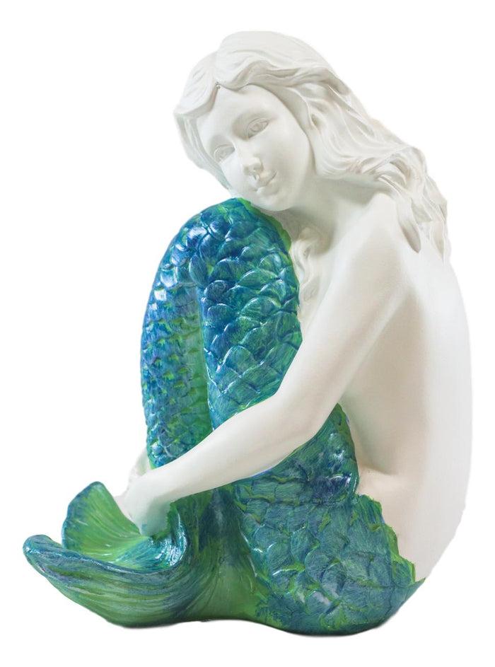 Ebros Gift Ebros Marine Ocean Lovesick Mermaid With Blue Green Ombre Tail Sitting Statue