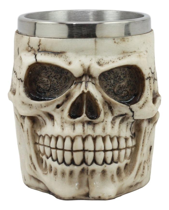 Ebros Gift Ebros Mars Roswell Alien Skull Coffee Mug Zorg ET Skeleton Resin Drinking Cup With Stainless Steel Rim Interior