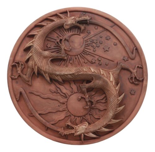 Ebros Gift Ebros Maxine Miller Double Dragon Alchemy In Robust Yin Yang Astrology Wall Plaque