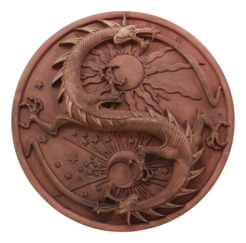 Ebros Gift Ebros Maxine Miller Double Dragon Alchemy In Robust Yin Yang Astrology Wall Plaque