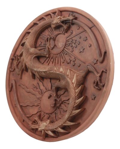 Ebros Gift Ebros Maxine Miller Double Dragon Alchemy In Robust Yin Yang Astrology Wall Plaque