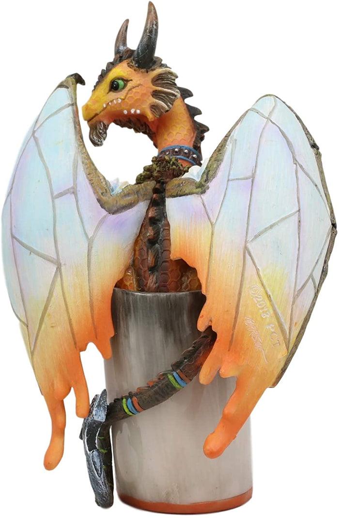 Ebros Gift Ebros Mead Viking Thor Hammer Dragon Statue 6.25" H Drinks & Dragons Collection