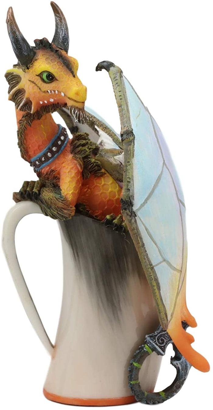 Ebros Gift Ebros Mead Viking Thor Hammer Dragon Statue 6.25" H Drinks & Dragons Collection