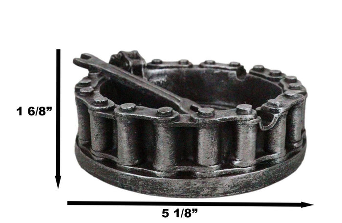 Ebros Gift Ebros Mechanic Biker Motorcycle Round Belt Chain With Wrench Cigaretter Ashtray