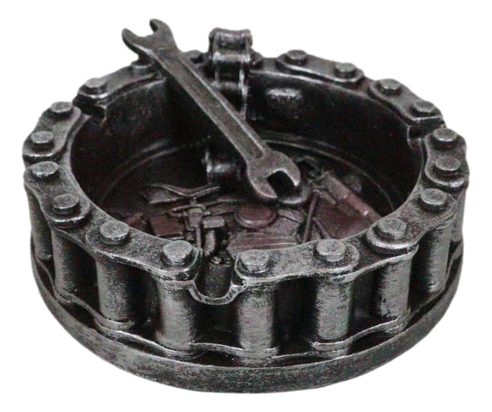 Ebros Gift Ebros Mechanic Biker Motorcycle Round Belt Chain With Wrench Cigaretter Ashtray