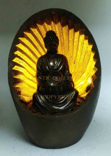 Ebros Gift Ebros Mediating Buddha Internal Energy LED Light Sculpture Bodhisattva Enlightenment