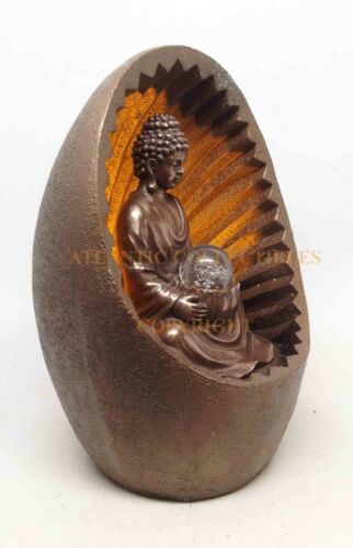 Ebros Gift Ebros Mediating Buddha Internal Energy LED Light Sculpture Bodhisattva Enlightenment