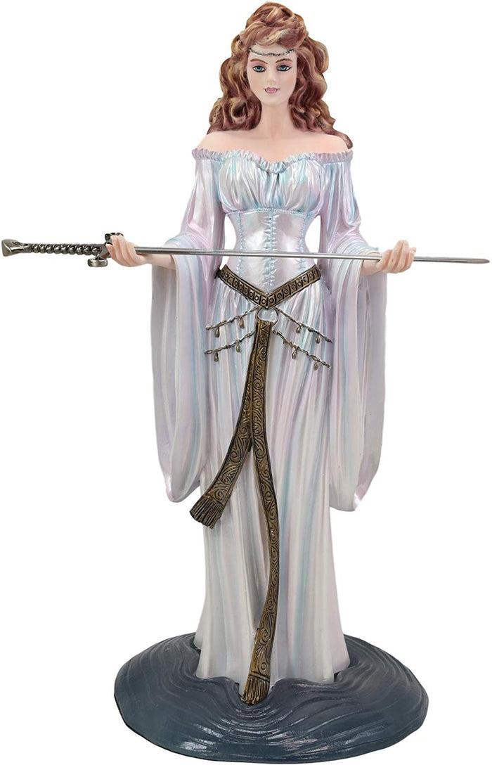 ebros gift Ebros Medieval Arthurian Legend Lady of The Lake Holding Excalibur Statue 13.5 H