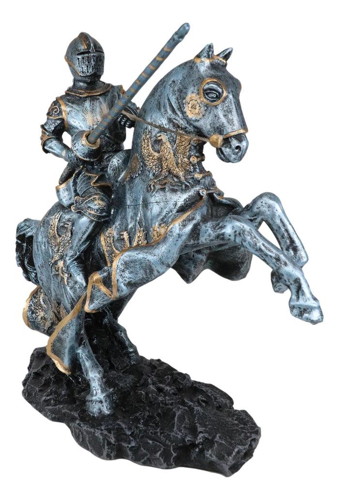 Ebros Gift Ebros Medieval Champion Knight In Suit Of Armor With Lance On Rearing Horse Figurine