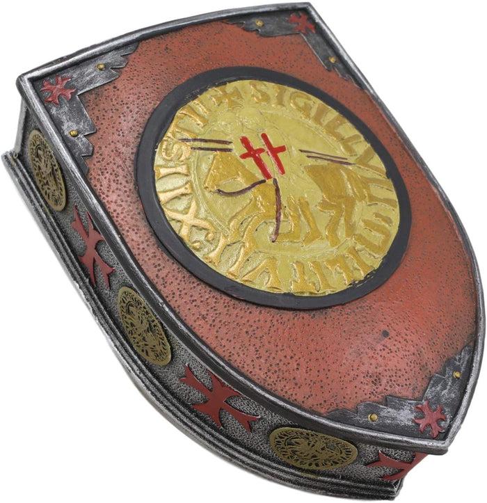 Ebros Gift Ebros Medieval Coat Of Arms Crusader Shield Crest Decorative Trinket Box 6" Long