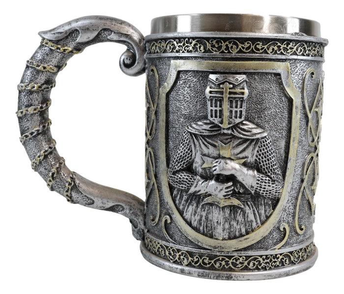 Ebros Gift Ebros Medieval Crusader Knight Of The Cross Mug Armor Suit Large Tankard Mug