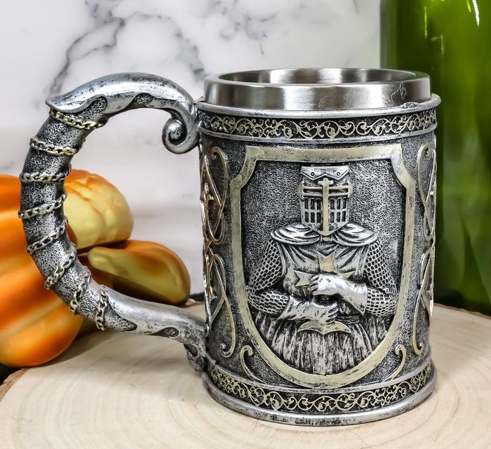 ebros gift Ebros Medieval Crusader Knight Of The Cross Mug Armor Suit Large Tankard Mug