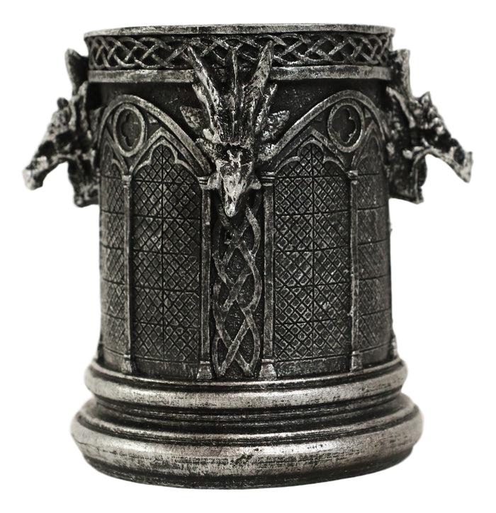 Ebros Gift Ebros Medieval Fantasy Celtic Knotwork Dragon Monument Stationery Holder Statue