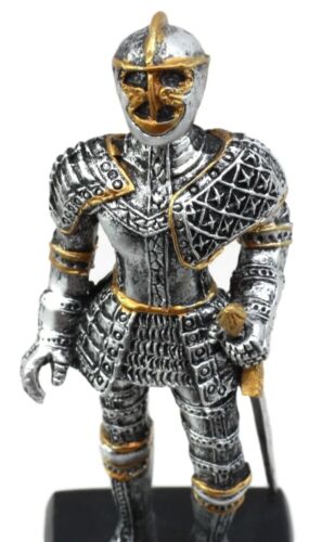 Ebros Gift Ebros Medieval French Knight Dollhouse Miniature Figurine 4"H Suit Of Armor Swordsman