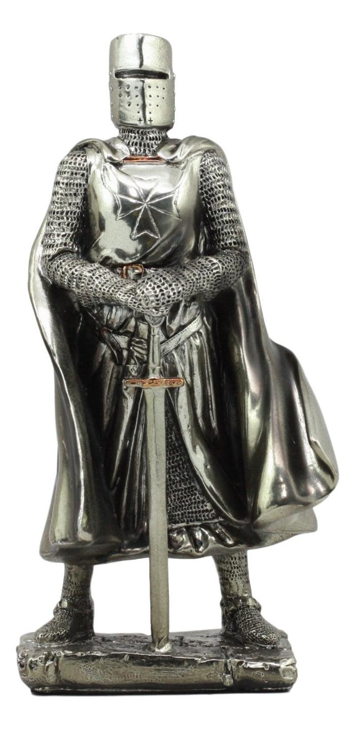 Ebros Gift Ebros Medieval Holy Roman Empire Caped Crusader Knight W/ Sword Statue Suit Of Armor