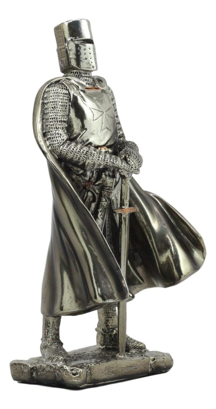 Ebros Gift Ebros Medieval Holy Roman Empire Caped Crusader Knight W/ Sword Statue Suit Of Armor