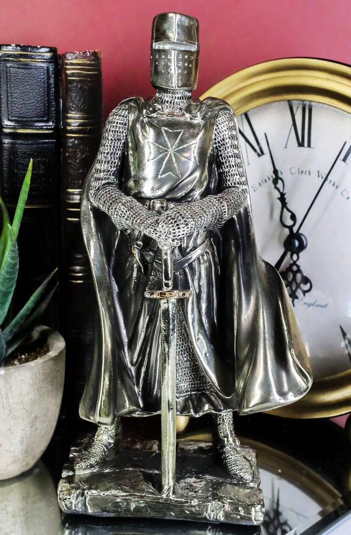 ebros gift Ebros Medieval Holy Roman Empire Caped Crusader Knight w/ Sword Statue Suit Of Armor