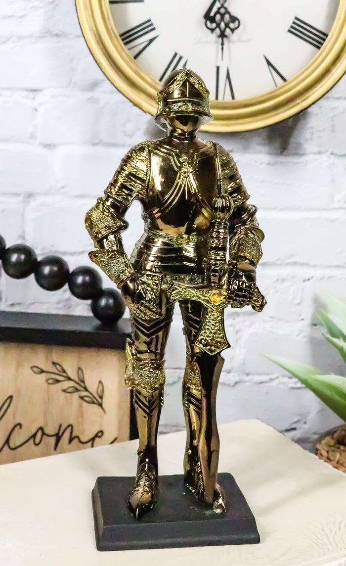 ebros gift Ebros Medieval Kingdom European Suit Of Armor Knight Of Chivalry Swordsman Figurine