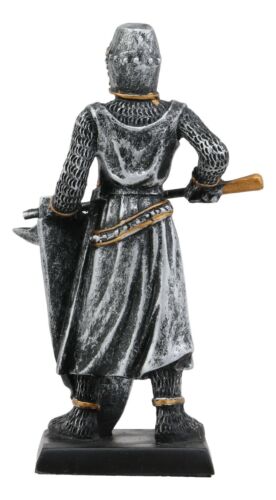 Ebros Gift Ebros Medieval Knight Crusader Axeman Dollhouse Miniature Figurine 4" H Suit Of Armor