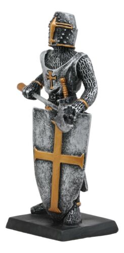 Ebros Gift Ebros Medieval Knight Crusader Axeman Dollhouse Miniature Figurine 4" H Suit Of Armor