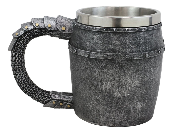 Ebros Gift Ebros Medieval Knight Of The Cross Suit Of Armor Helm Drinkware Mug Cup 6.5"L