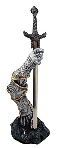 Ebros Gift Ebros Medieval Knight Suit Of Armor & Excalibur Sword Letter Opener Figurine