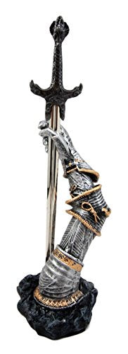 Ebros Gift Ebros Medieval Knight Suit Of Armor & Excalibur Sword Letter Opener Figurine