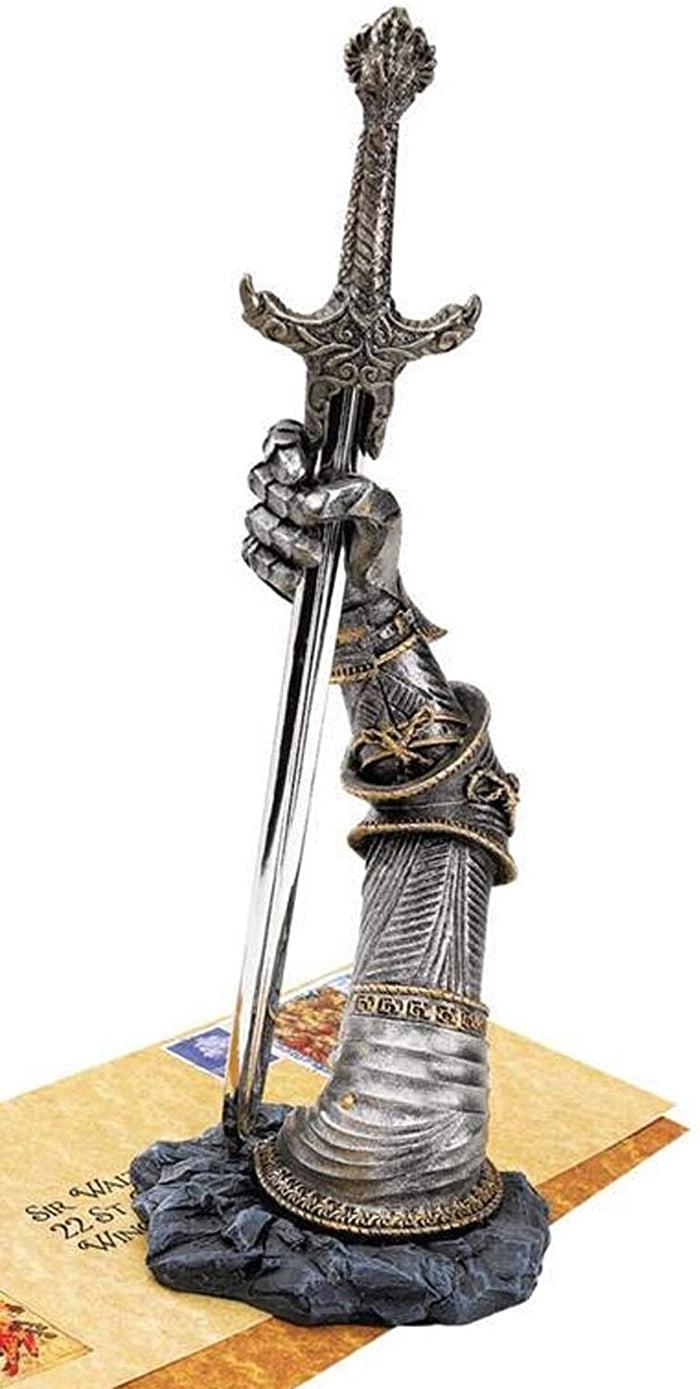 Ebros Gift Ebros Medieval Knight Suit Of Armor & Excalibur Sword Letter Opener Figurine