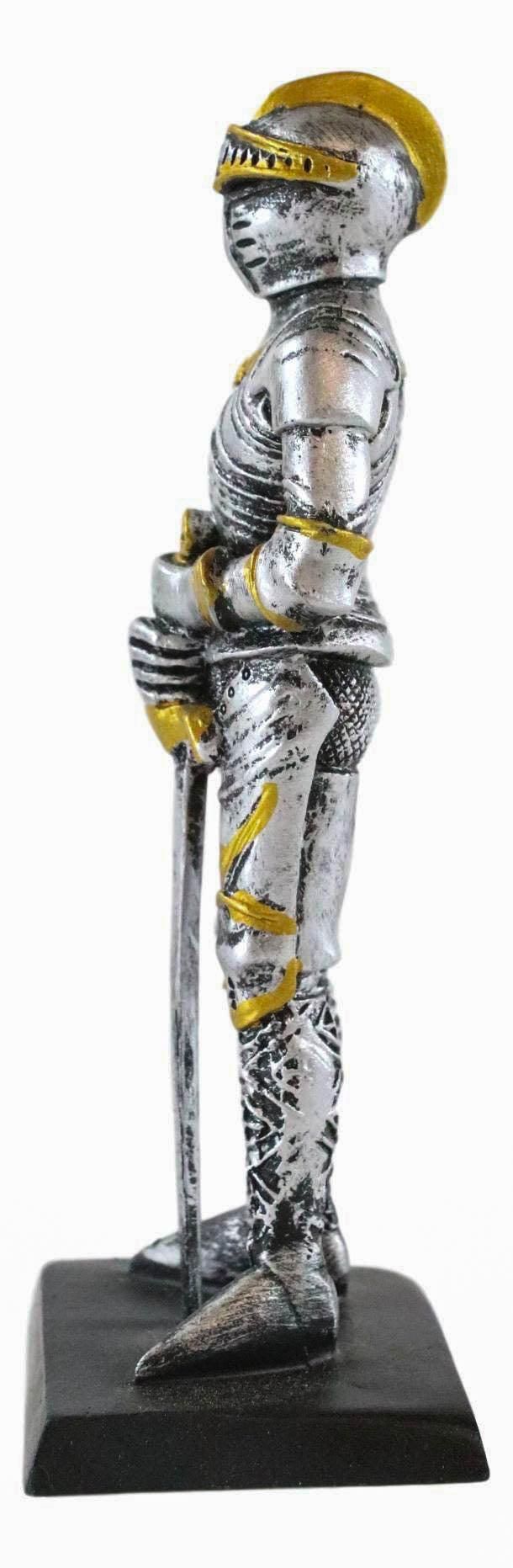 Ebros Gift Ebros Medieval Knight Suit Of Armor Figurine Elite Swordsman Miniature 4"H