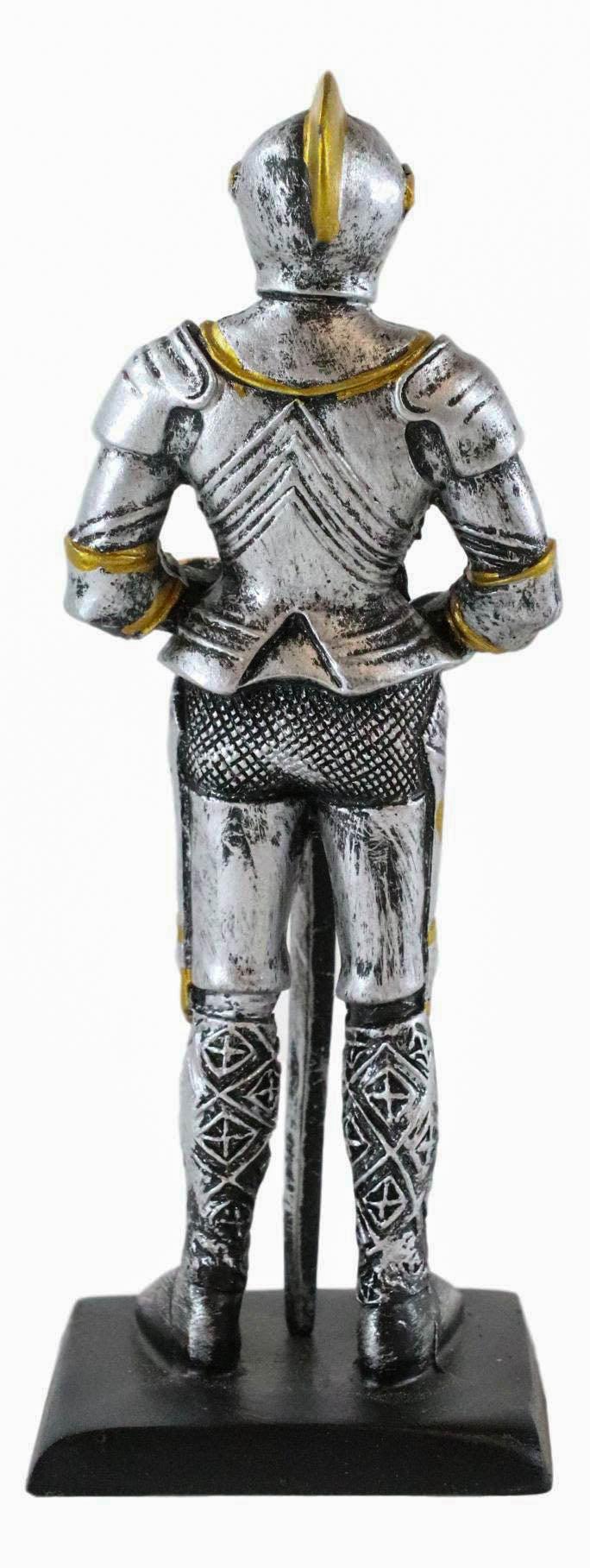 Ebros Gift Ebros Medieval Knight Suit Of Armor Figurine Elite Swordsman Miniature 4"H