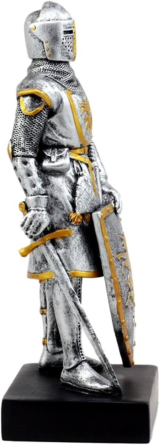 Ebros Gift Ebros Medieval Swordsman Knight Of Heraldry Figurine 8.75"Tall Suit Of Armor