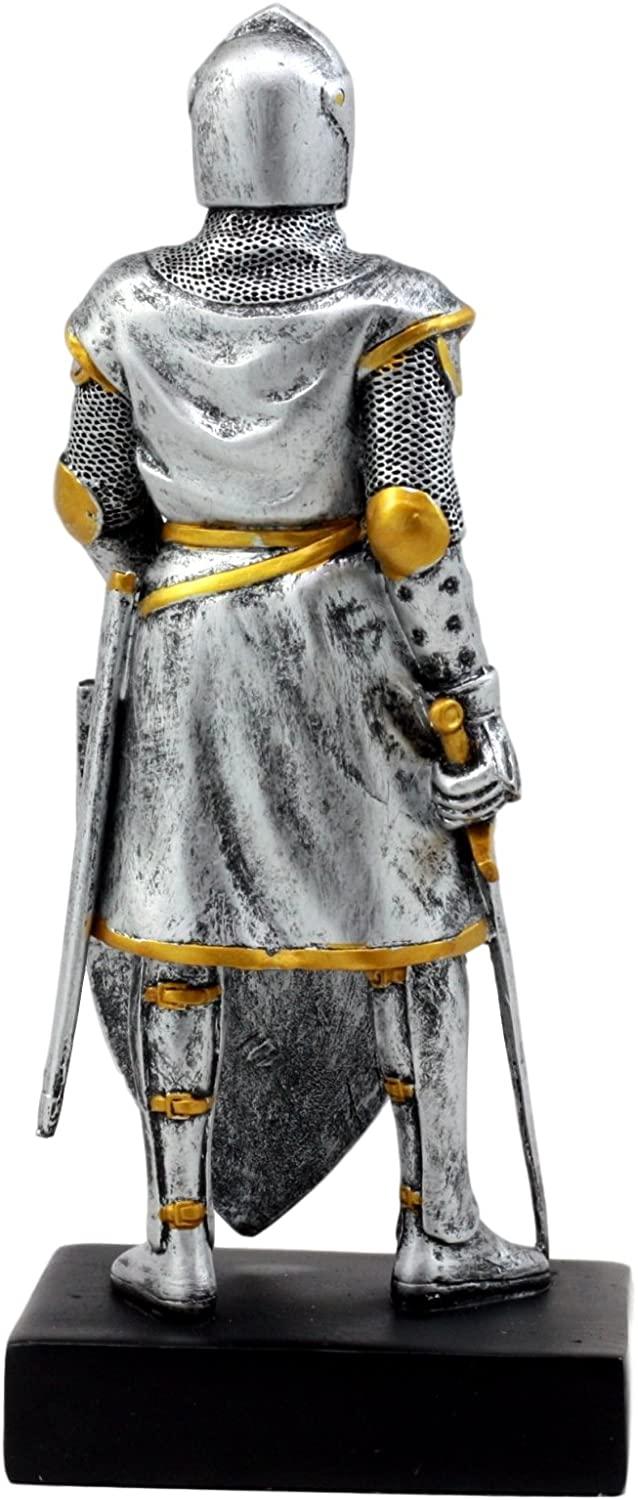 Ebros Gift Ebros Medieval Swordsman Knight Of Heraldry Figurine 8.75"Tall Suit Of Armor