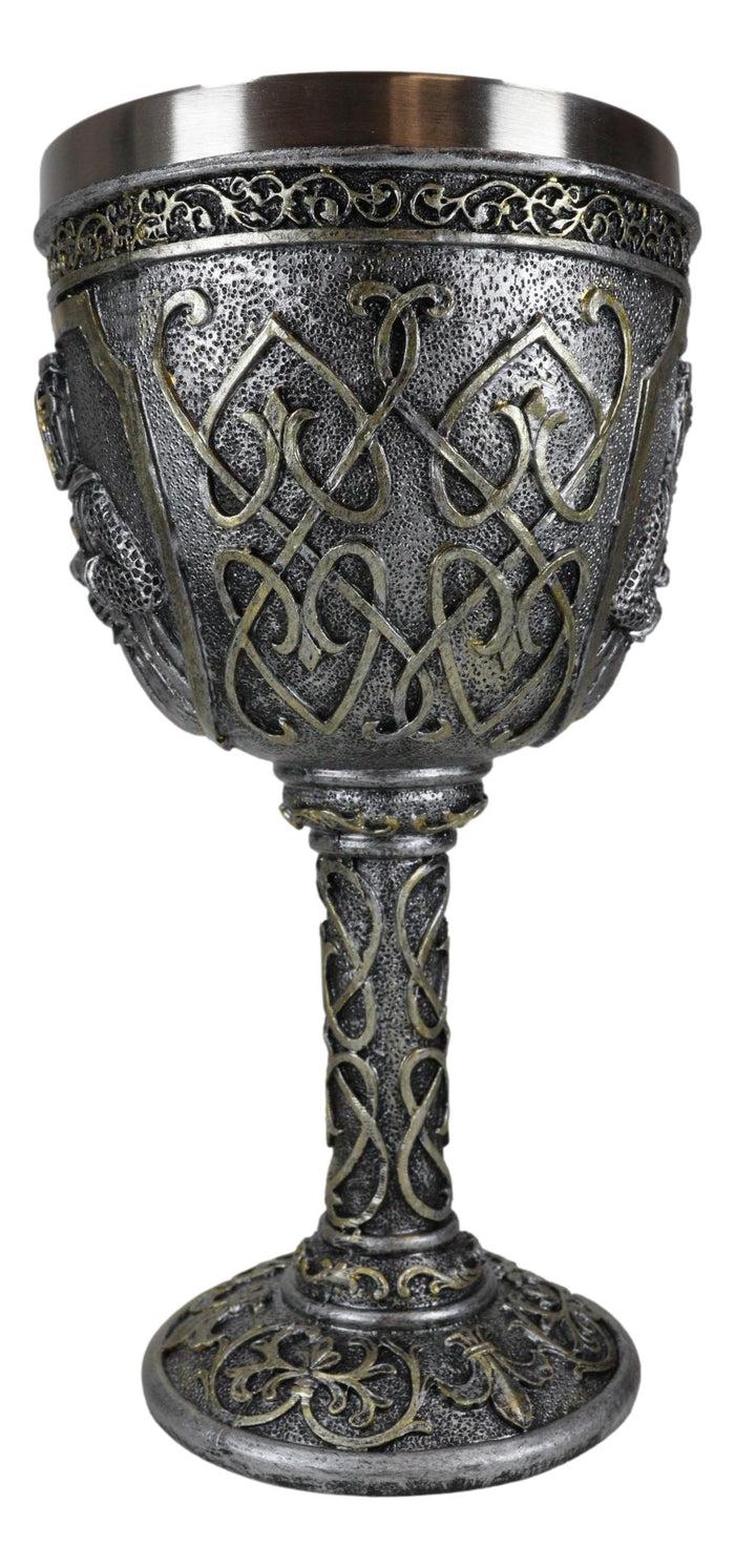 Ebros Gift Ebros Medieval Templar Crusader Knight Of The Cross Wine Goblet Chalice 10oz