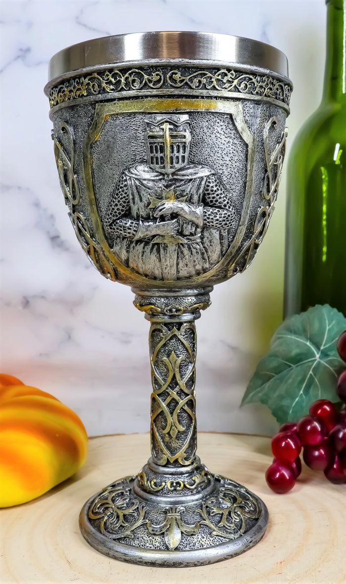 ebros gift Ebros Medieval Templar Crusader Knight Of The Cross Wine Goblet Chalice 10oz
