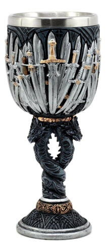 ebros gift Ebros Medieval Twisted Dragons Iron Throne Legend Of The Swords Wine Goblet