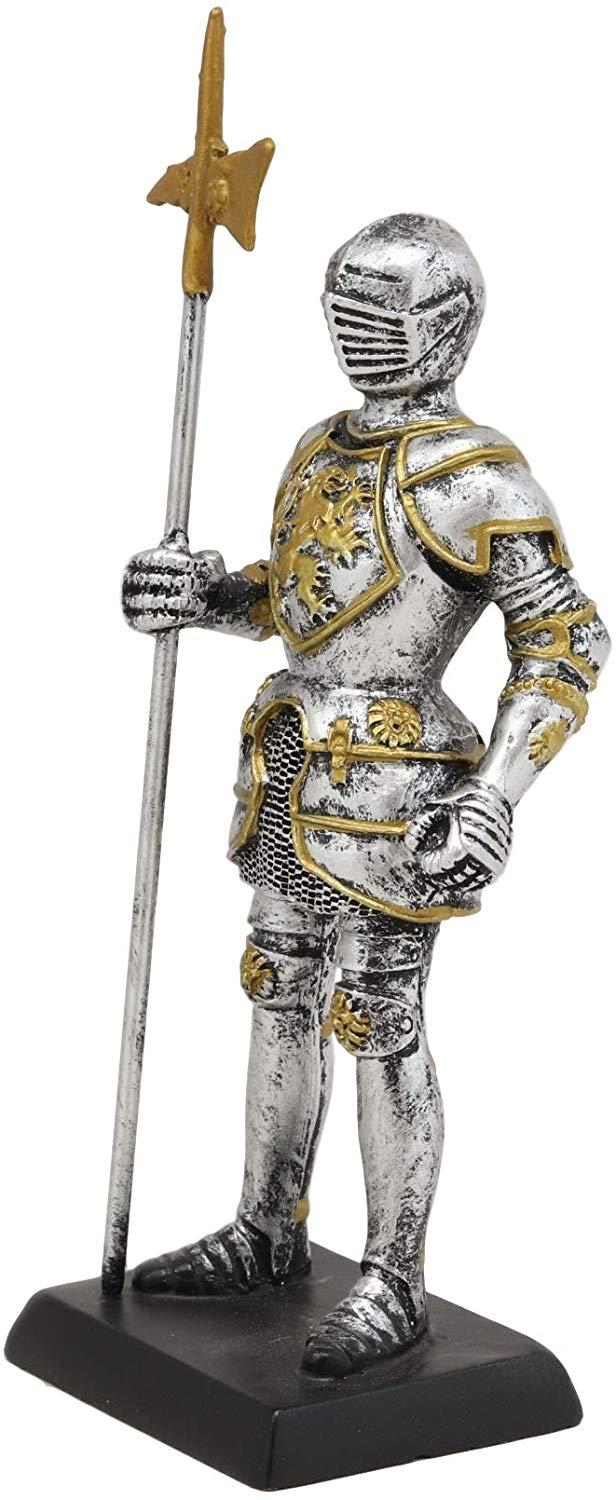 Ebros Gift Ebros Medieval Venetian Axe Halberdier Knight Dollhouse Miniature Figurine 5"H