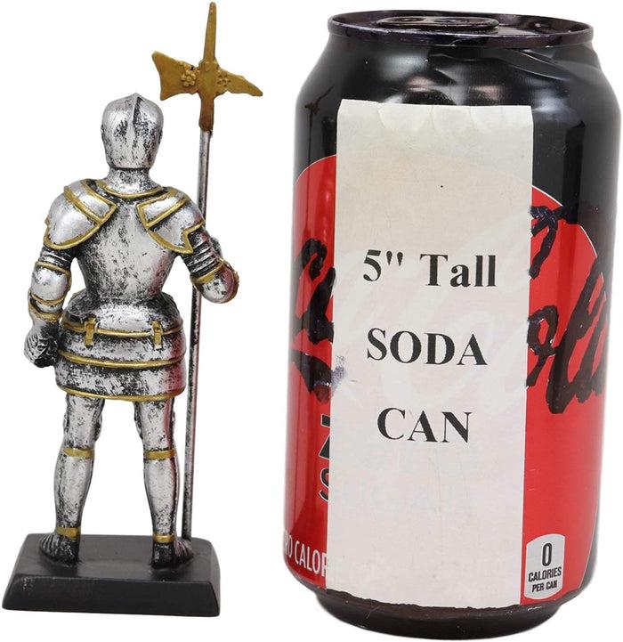 Ebros Gift Ebros Medieval Venetian Axe Halberdier Knight Dollhouse Miniature Figurine 5"H