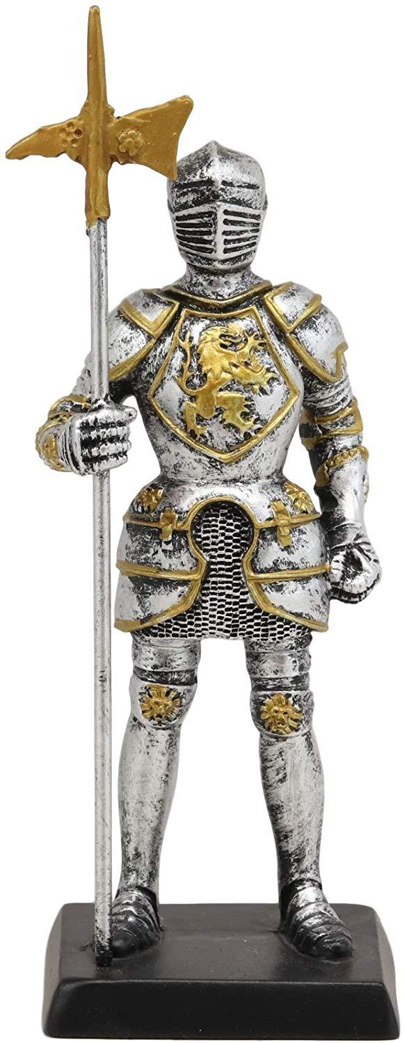 ebros gift Ebros Medieval Venetian Axe Halberdier Knight Dollhouse Miniature Figurine 5"H