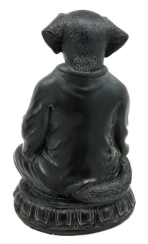 Ebros Gift Ebros Meditating Buddha Dog Figurine Zen Koan Monk Dharma Sculpture 6"H Talisman