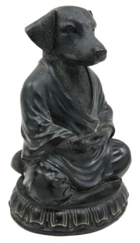 Ebros Gift Ebros Meditating Buddha Dog Figurine Zen Koan Monk Dharma Sculpture 6"H Talisman