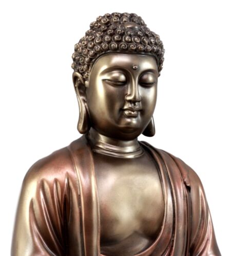 Ebros Gift Ebros Meditating Buddha On Lotus Throne Statue 15"H Shakyamuni Enlightened One