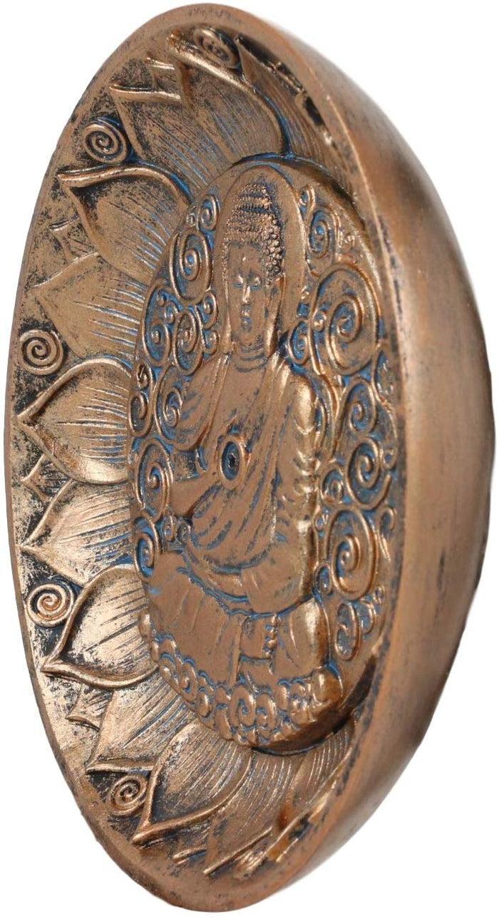 Ebros Gift Ebros Meditation Of Shakyamuni Buddha Incense Stick Holder Burner Round Dish 5"L