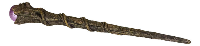 Ebros Gift Ebros Merlin Greenman Cosplay Magic Wand With Purple Orb 14" Long Fantasy Decor