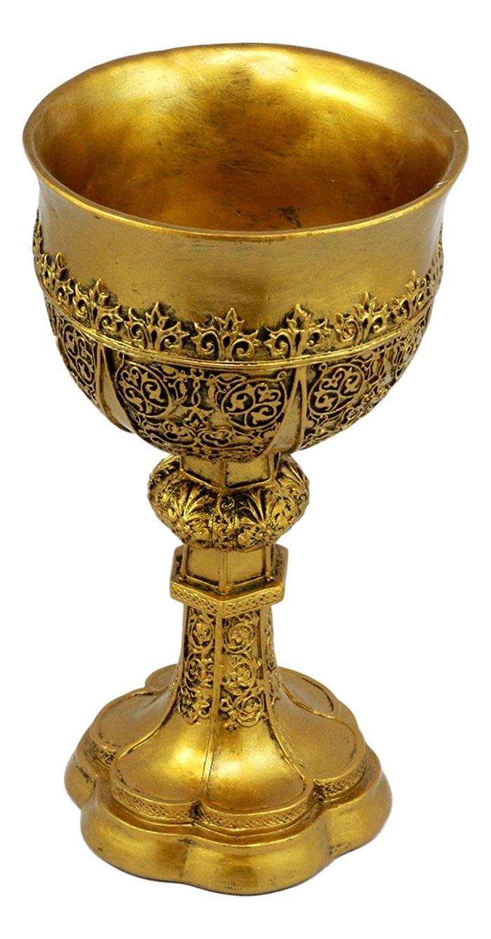 Ebros Gift Ebros Merlin's Holy Grail The Golden Cup Of Life Chalice Ceremonial Cup Arthur