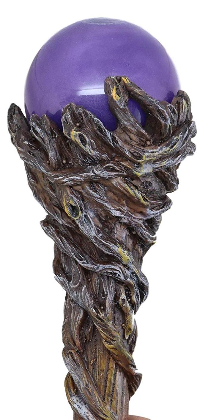 Ebros Gift Ebros Merlin The Wizard Sorcerer Twisted Vines Staff With Purple Orb Handle 67"L