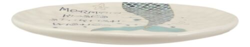 Ebros Gift Ebros Mermaid Kisses Starfish Wishes Ceramic Appetizer Salad Plates Set Of 2