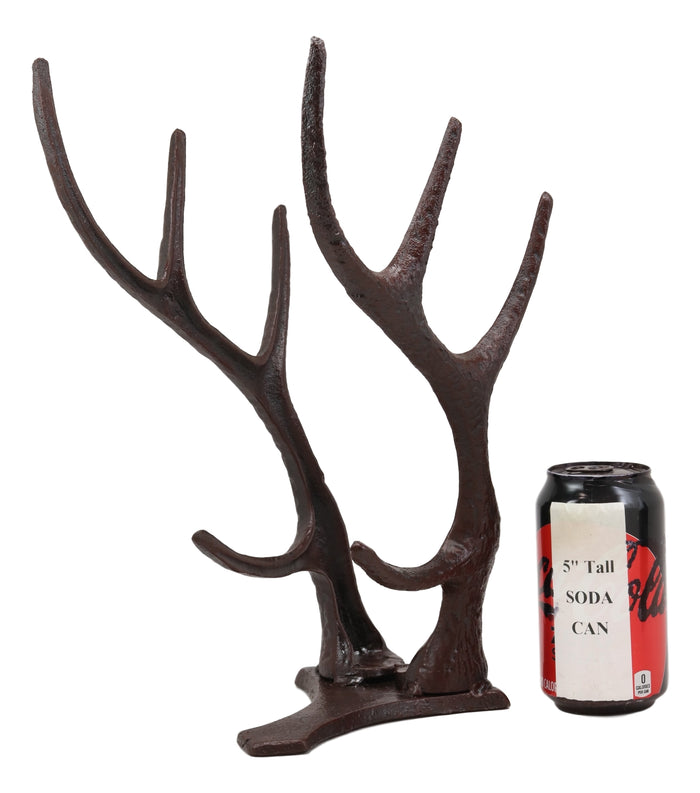 Ebros Gift Ebros Metal Stag Deer Antlers 3 Wine Bottles Holder Rack Cabin Lodge Home Decor