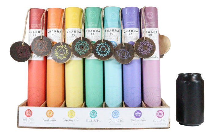 Ebros Gift Ebros Metaphysical 7 Chakra Zones Mixed Fragrance Incense Sticks Starter Pack Of 28