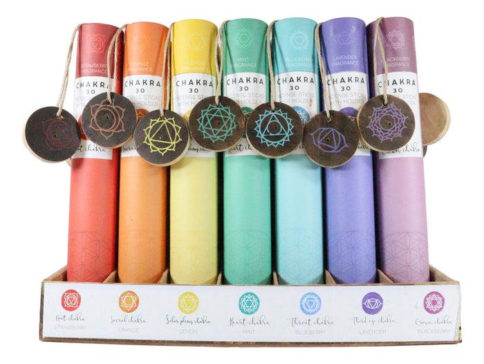Ebros Gift Ebros Metaphysical 7 Chakra Zones Mixed Fragrance Incense Sticks Starter Pack Of 28