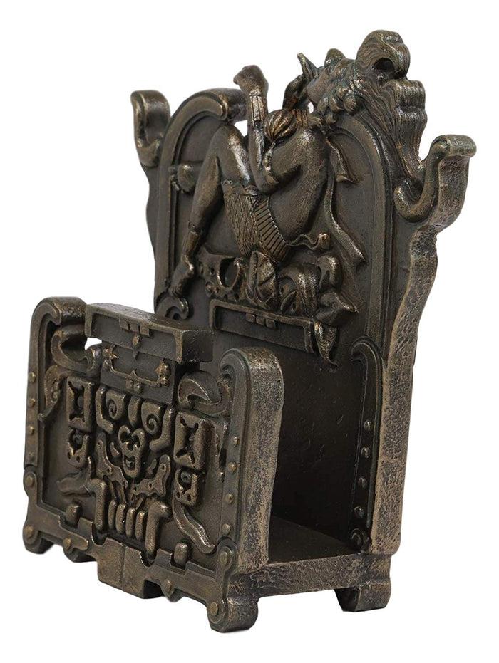 Ebros Gift Ebros Mexica Aztec Maya Gods And Goddesses Mesoamerican Pictogram Symbols Business Card Holder Figurine 5.75" High As Vanity Or Decorative Storage Decor For Office Study Desk Organizer
